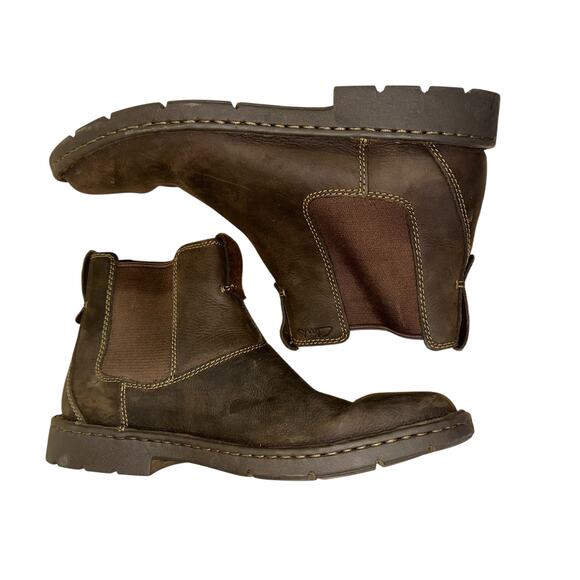 Clarks Stratton Hi Chelsea Boots Brown Leather Slip On Mens 10M main image 7